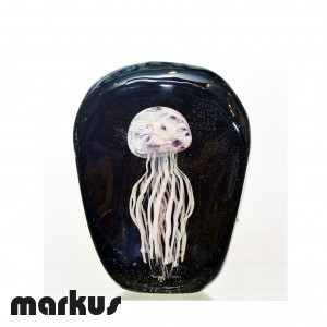 Glass jelly fish amethyst color